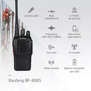 Radio Walkie Talkie Baofeng 888s Uhf X2