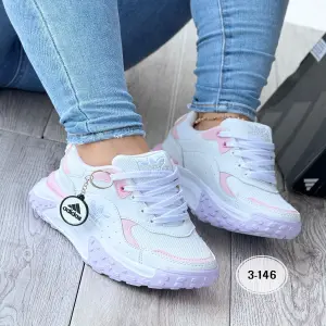 Bellos Adidas Dama Blanco Rosado Tmon