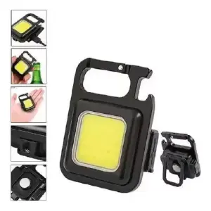 Mini linterna LED recargable con llavero