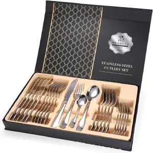 Set Cubiertos Lujoso Acero Inoxidable