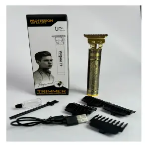 Maquina Patillera Recargable T9 Dorada