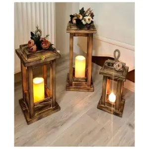 FAROLES EN MADERA