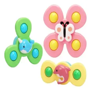 Juguete Spinner Con Ventosa - 3 piezas