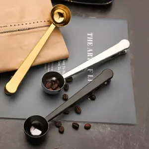 Cuchara Metalica Medidora Clip Pinza X2