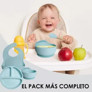Set Vajilla En Silicona Para Bebe