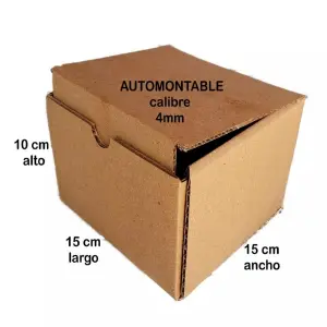 caja carton  10*15*15 calibre 4mm