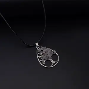 Collar Arbol Gota Cuarzo Luna