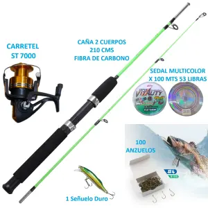 Combo caña 210cm carretel SY7000 Sedal C