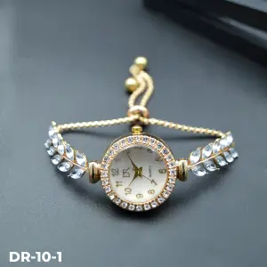 DR-10 RELOJ PULSERA DORADO TIPO JOYA