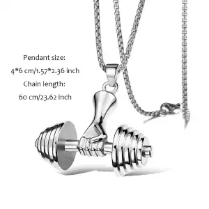 COLLAR MANCUERNA MANO PLATA