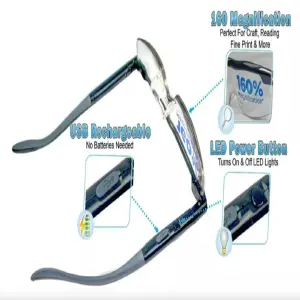 Gafas De Lectura Con Lupa Y Luz Led
