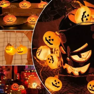 Lineal De Luces Con Calabazas Halloween