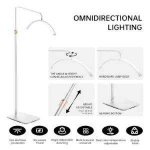 Lámpara Led Media Luna de Piso 70 cm