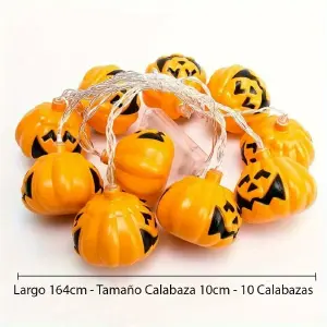 Lineal De Luces Con Calabazas Halloween