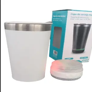 TAZA DE CERVEZA CON MUSICA Y DESTAPADOR