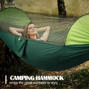 Hamaca Portátil Con Toldillo Anti Mosqui