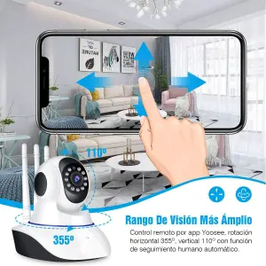 Cámara Robótica Inalámbrica 3 Antenas: Seguridad Inteligente para tu Hogar - Camara Robotica Inalambrica 3 Antenas