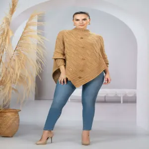 RUANA TEJIDA EN HILO DAMA 5318