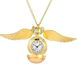 Collar Reloj Snitch Harry Potter Dorado
