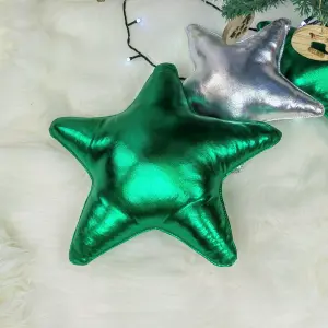 Cojin Navideño Estrella Verde