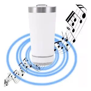 Vaso Parlante Bluetooth Acero Inoxidable