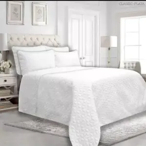 Colcha Bramanta Tipo Española Blanca: Elegancia y Confort para tu Dormitorio - Colcha Bramanta Tipo Española Blanca