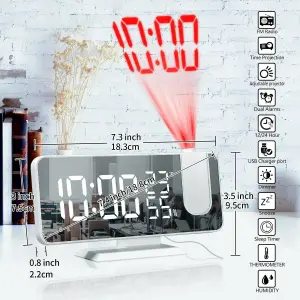 Reloj Despertador Digital De Proyección