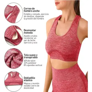 Conjunto Deportivo Mujer Gym Yoga Shorts