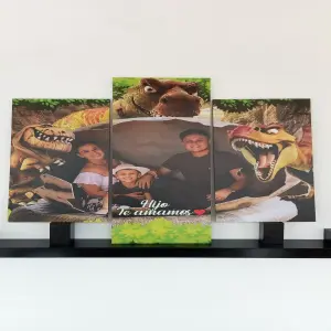 Cuadro Dinosaurios Infantil en 3 piezas