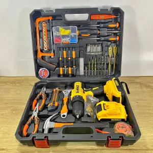 SET TALADRO ELECT Y HERRAMIENTAS HE-006