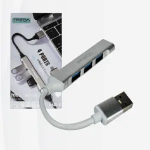 T Hub 4 Puertos Usb 3,0 Con Otg Tipo C