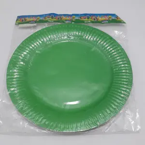PLATO VERDE OSCURO CARTON 23CM