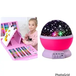 Combo Kit De Arte + Lampara Estrellas