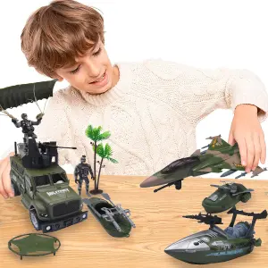 Set Militar Vehículos X6 HW-M3031