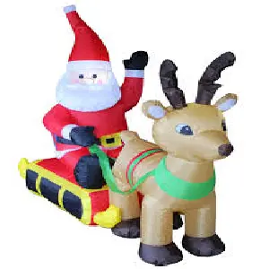 PAPA NOEL INFLABLE RENO JA4313
