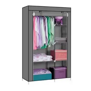 Closet Ropero De Tela Armable Con 6 Esta