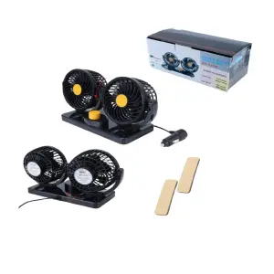 Ventilador doble para carro 360°