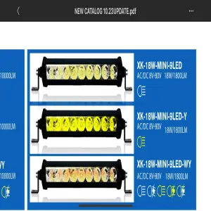 PAR BARRA LED 9 BOMBILLOS LENAL ALUMINIO