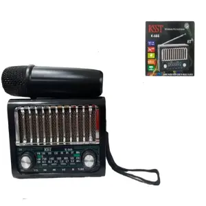 Radio recargable con microfono