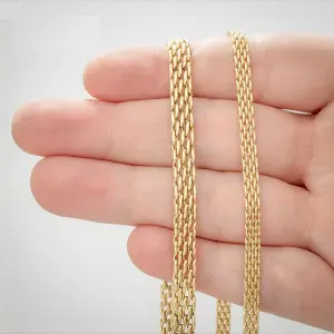 CADENA CHINEZKA DOBLE CARRIL 18K💕