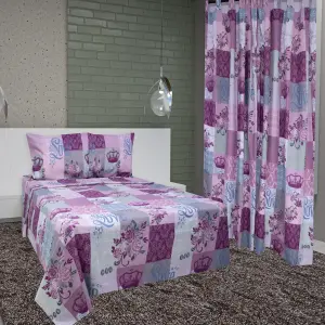 Kit Juego de sabanas 1.40 + Cortinas