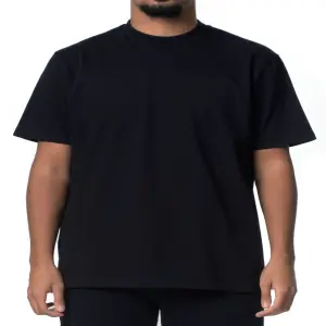 Camiseta Negra Regular Fit Heavy UNISEX