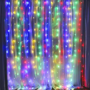 Cortina Navideña Luz LED 6x1.20