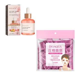 MASCARILLAS COMPRESAS + ACEITE DE ROSAS