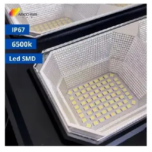 LAMPARA EXTERIOR CON PANEL SOLAR, CONTRO