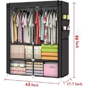 CLOSET DE TELA NEGRO