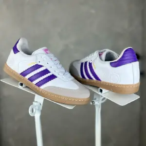 SAMBA BLANCO RALLA MORADO SUELA BAJA