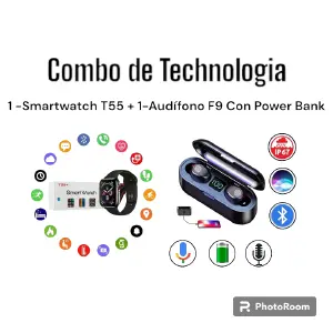  Smartwatch T55 + Audífono F9 Con Power