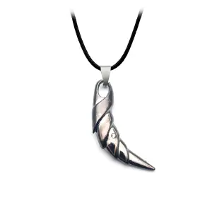 Collar Cuerno Vikingo Colmillo Pavonado