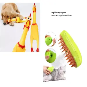 Cepillo vapor para mascotas + pollo medi
